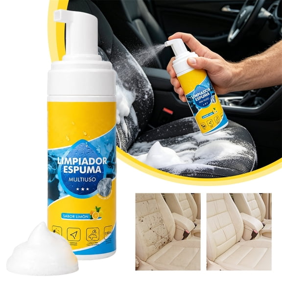 SJYYTT 4-In-1 Multi-Enzyme Foam Cleaner, All-Purpose Deep Cleaning Spray,Foam Cleaner No Rinse Multipurpose for Car Interior, Kitchen Grease,Bathroom Tiles,Sofa Upholstery 150Ml/5 Oz