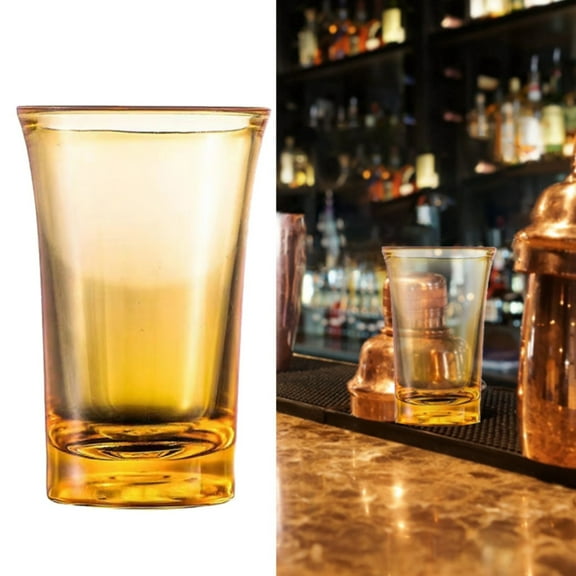 SJYYTT Acrylic Shot Glasses, Plastic Party Shot Glasses - Clear Glass with Heavy Base, Colorful for Vodka, Whiskey, Tequila, Liquor,Unbreakable Multicolor Shot Glass