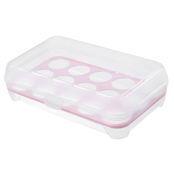 SJYYTT Clear Plastic Tray 1 Pcs 15 Egg Storage Box with Cover Food Dispensers Fridge Organizer Food Serving Tray Plastic S Egg Rack for Fridge Plastic Trays Pp Egg Plate Refrigerator Large Capacity E
