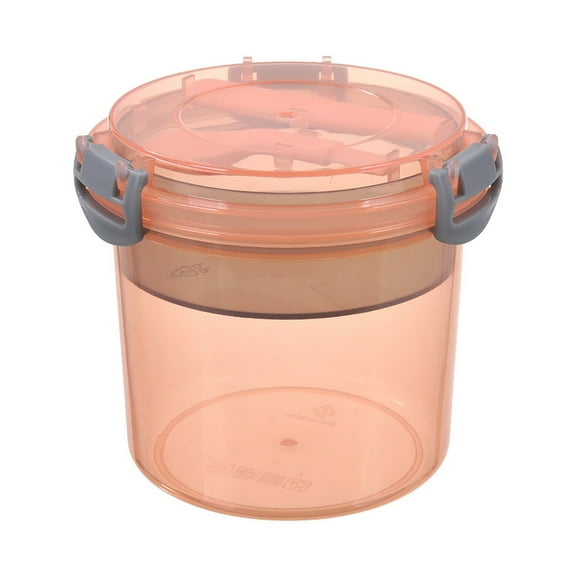 SJYYTT Dessert Cups, Reusable Yogurt Container Parfait Cups with Locking Lids and Spoons, Plastic Airtight Snack Oatmeal Cereal Storage Container (20Oz) Portable Reusable Parfait Cups with Lids Yogur