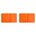 thumbnail image 1 of SJYYTT Folder with Sleeves Filing Folders 2 Pocket Folders Three Prong Folder Plastic Folders for Documents Middle College Supplies 3 Prong Folders Important Document Orange Folders 11.5"X9.5", 1 of 9