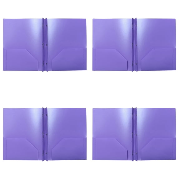 SJYYTT Folders with Pockets Campus Folder Classroom for Teachers Filing Cabinet File Folders Plastic Folders with Prongs File Folders & Accessories Pocket Prong Folder Purple Folders 11.5"X9.5"