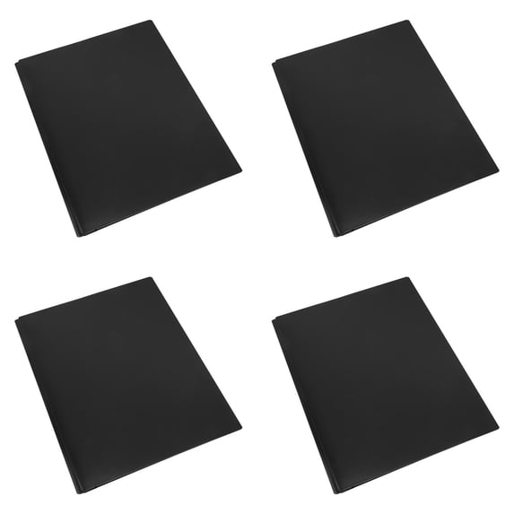 SJYYTT Plastic Pocket Folders with Prongs File Cabinet Folders Binder folders bulk Color Folders Document Folder Cute Folders Paper Colored File Folders Letter Size Black Folders 11.5"X9.5"