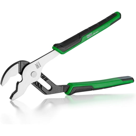 SK 10-Inch Groove Joint Pliers, Water Pump Pliers, Premium CR-V Steel Construction, V-Jaw with Comfortable Grips