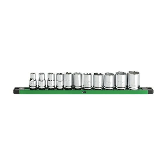 SK Hand Tools SK01342 11 Piece 1/2-in SAE Standard Socket Wrench & Set, 11 Piece