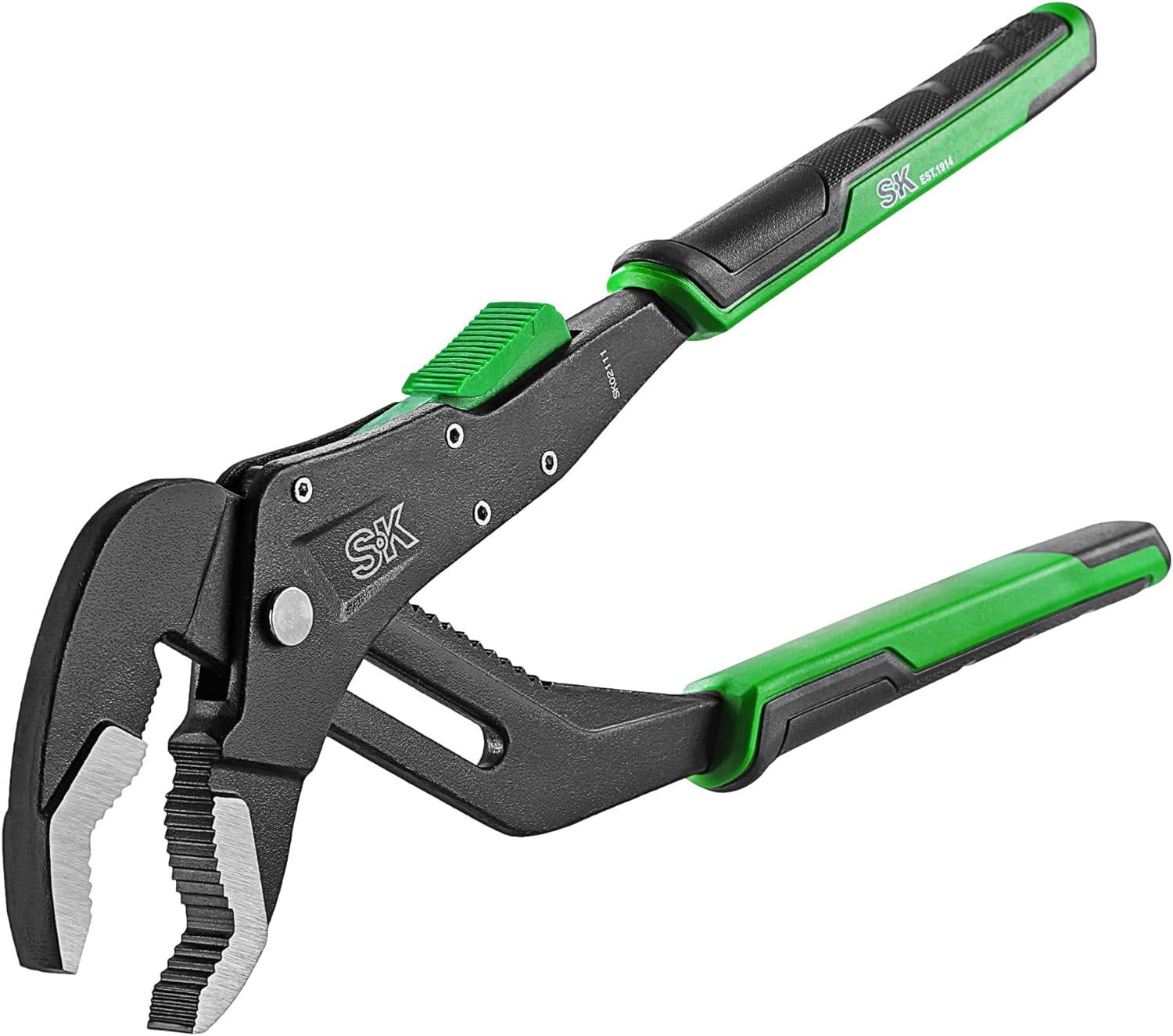 SK 12-Inch Quick Adjust Groove Joint Pliers, Water Pump Pliers, Premium CR-V Construction, SureGrip V-Jaw Design with Comfortable Grips