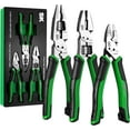 thumbnail image 1 of SK 3-Piece Pliers Set, 8-Inch Multi-use Noodle Nose Pliers, 7-Inch Multi-use Diagonal Pliers and 8-Inch Multi-use Linesman Pliers, CR-V Construction, Non-slip Handle, with EVA Foam Tool Organizer, 1 of 7