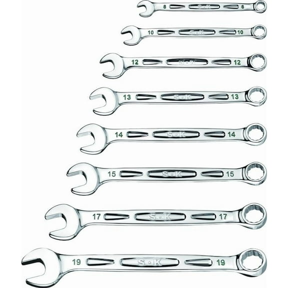 SK 8 Piece Metric Combination Wrench Set