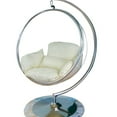 thumbnail image 1 of SK CHUMRA Bubble Chair Acrylic Swing with Stand, Cushion, Chrome and Gold finish | Living Room Bedroom Accent Decor Active, 1 of 6
