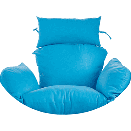 Pillow Perfect Woodblock Blue Tan 60-Inch Bench Cushion 651330
