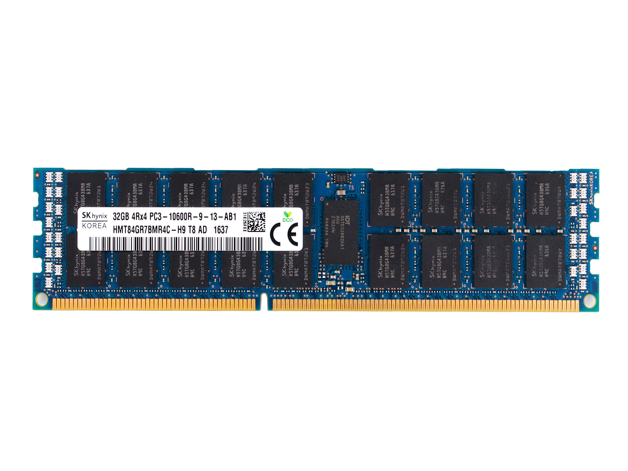 PC3-10600 (DDR3-1333) Bus Speed Server RAM 32 GB Capacity per Module