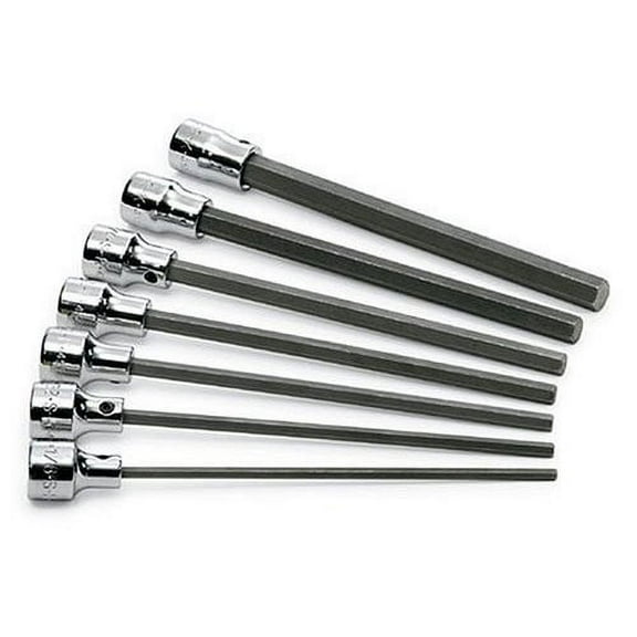 SK Hand Tool 19728 7-Piece 3/8 in. Drive Fractional Long Hex Bit Socket Set