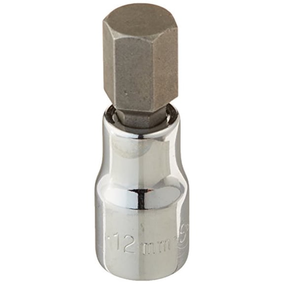 SK Hand Tool 41411 3/8-Inch Drive Hex Bit Socket, 12mm, Chrome