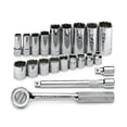 thumbnail image 1 of SK Hand Tool 4551 21-Piece 3/8 in. Drive 12-Point Std/Deep Well SAE Socket Set, 1 of 1