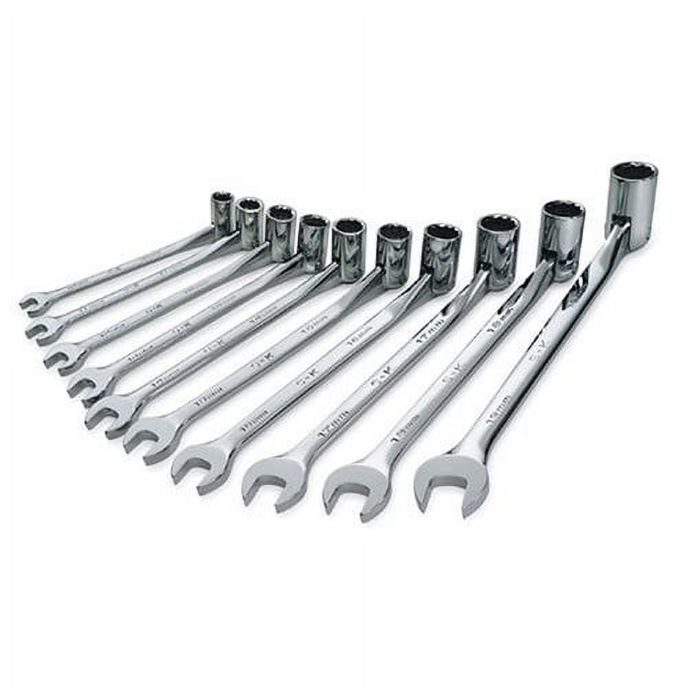 SK Hand Tool 86142 10Piece 12Point SuperKrome Flex Metric Combination