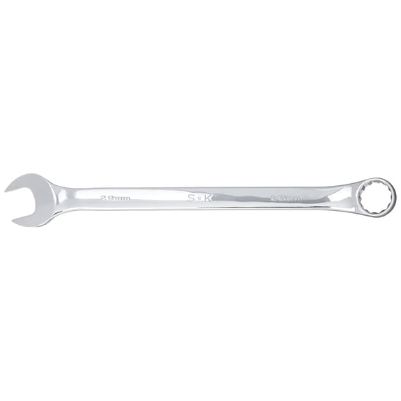 SK Hand Tool Professional Tools 88329 12-Point Fractional Wrench - Regular, 29 mm Combination Chrome Wrench with SuperKrome Finish, Made in USA CA2