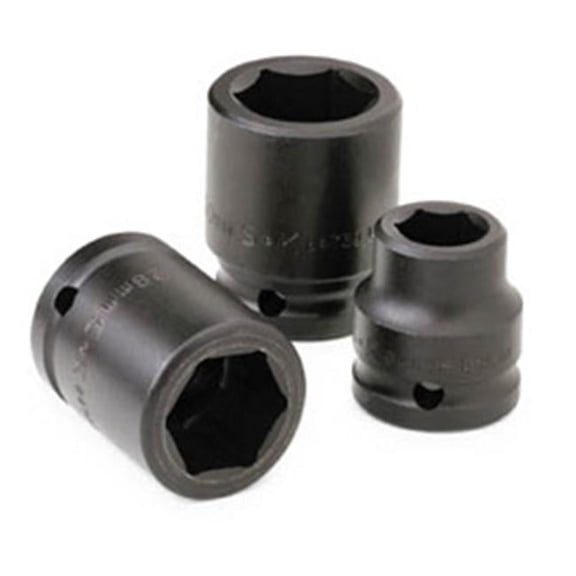 SK Hand Tools 85724- 24MM 6 Point Standard Impact Socket 1 Inch Drive