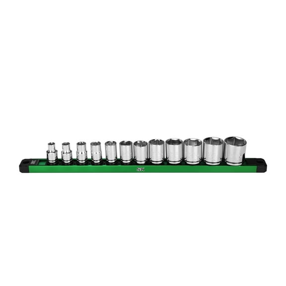 SK Hand Tools SK01340 12 Piece SAE 3/8" Drive Set Standard Socket Set