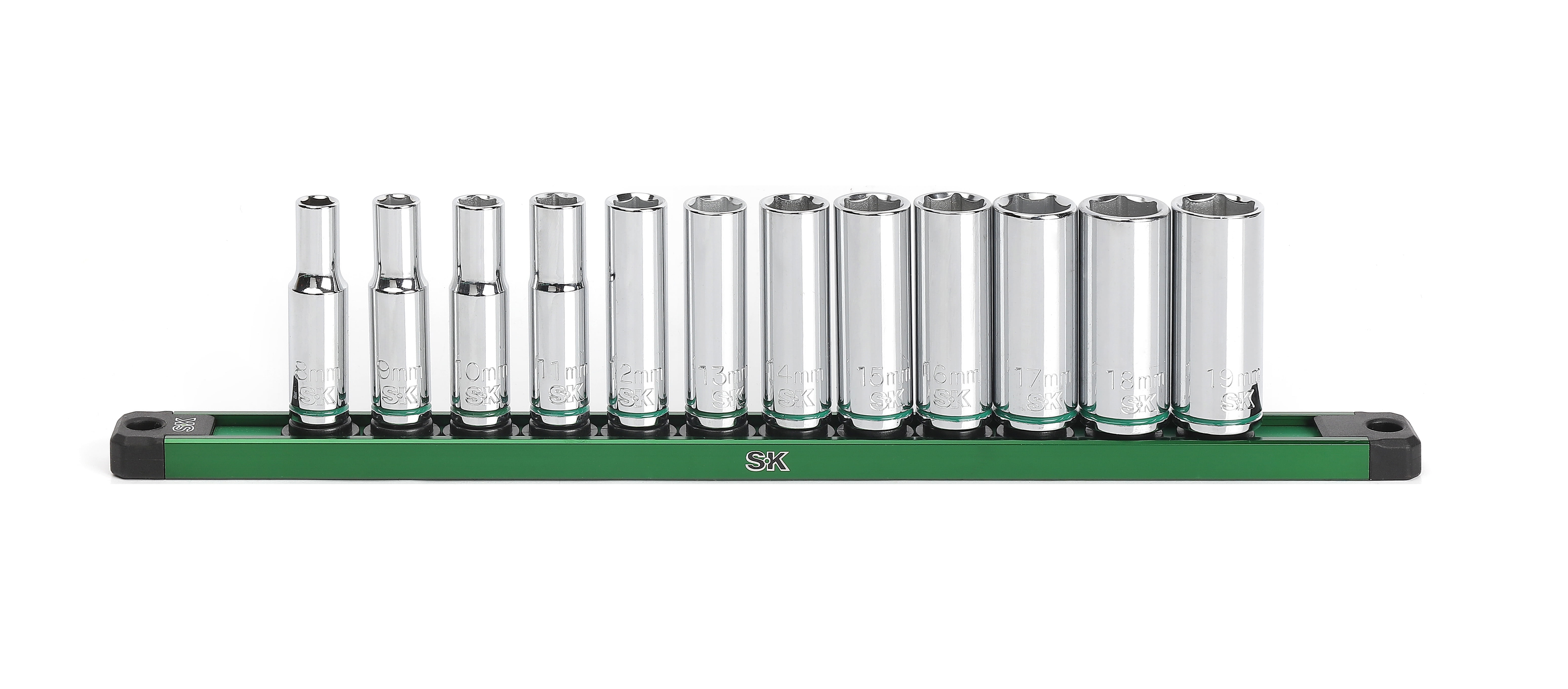 SK Hand Tools SK01347 12 Piece Metric 3/8" Drive Set Deep Socket Set