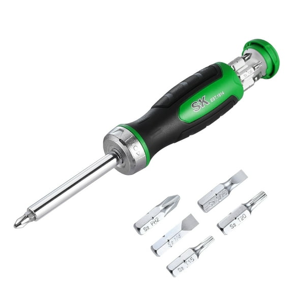 SK Hand Tools SK02017 216P 7-in-1 Ratcheting Screwdriver