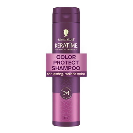 Schwarzkopf KERATIME Color Protect Shampoo for Lasting, Vibrant Hair Color, 10.1 fl oz