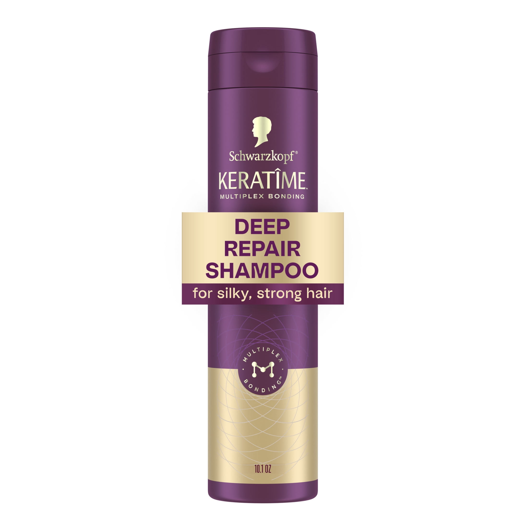 Schwarzkopf KERATIME Deep Repair Shampoo for Dry, Damaged Hair, 10.1 fl oz