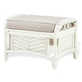 thumbnail image 1 of SK New Interiors Alexa Ottoman White Color Natural Rattan Wicker Handmade Design with Cushion, 1 of 7