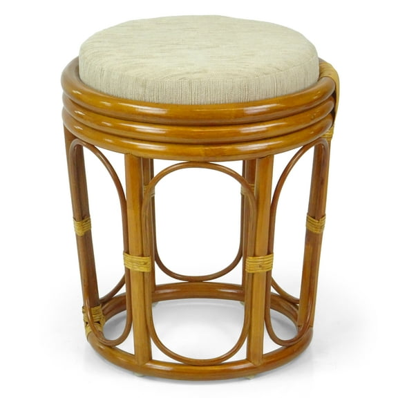 SK New Interiors Pier Stool Plant Stand ECO Natural Rattan Wicker Handmade Design, Colonial