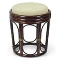 thumbnail image 1 of SK New Interiors Pier Stool Plant Stand ECO Natural Rattan Wicker Handmade Design, Dark Brown, 1 of 8