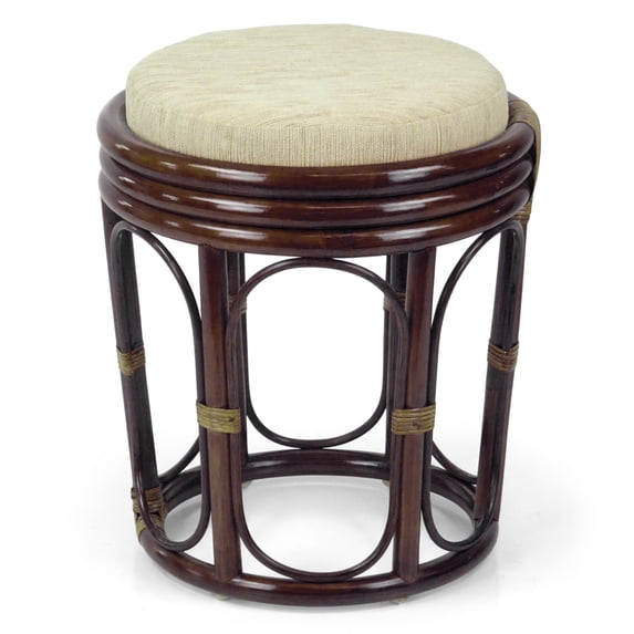 SK New Interiors Pier Stool Plant Stand ECO Natural Rattan Wicker Handmade Design, Dark Brown
