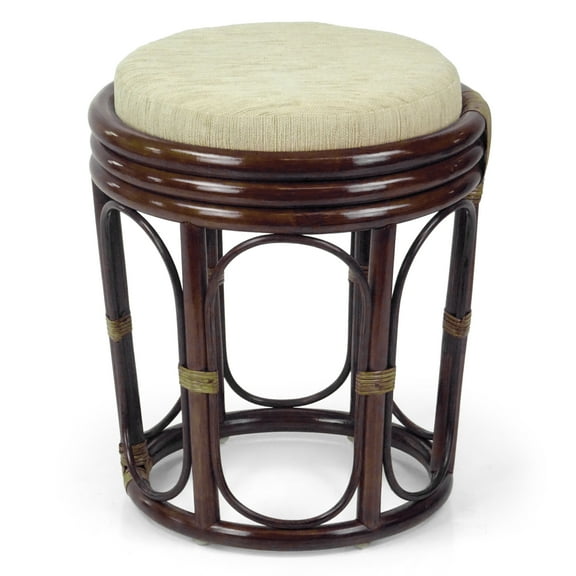 SK New Interiors Pier Stool Plant Stand ECO Natural Rattan Wicker Handmade Design, Dark Brown