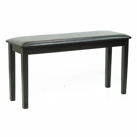 SK New Interiors Solid Wooden Stained Bench with Padded Seat, Espresso