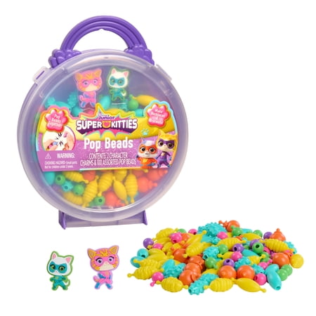 Disney Junior SuperKitties Pop Beads, 253-Piece Jewelry Making Kit, Preschool Arts and Crafts