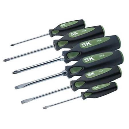SK PROFESSIONAL TOOLS 86330 Screwdriver Set, Slotted/Phillips, 6 pcs, Finish: Chrome