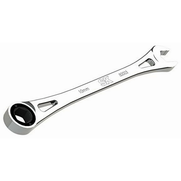 SK Tools USA 10MM, 6 Point, X-Frame Combination Ratcheting Wrench | 80003