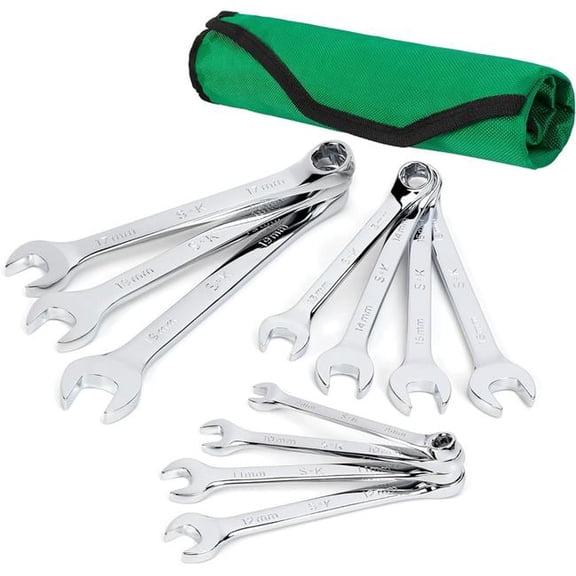 SK Tools USA 11 Piece 6 Point Metric Combination Wrench Set