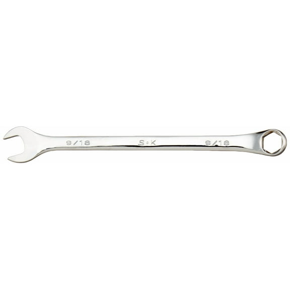 SK Tools USA 9/16", Long Pattern, 6 Point, SuperKrome Combination Wrench | 88618
