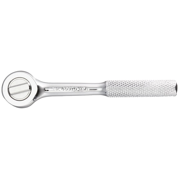 SK Tools USA, LLC, 40970, SK Ratchets, Professional Reversible Ratchet, 1/4 Drive, 4.5 Inch, SuperKrome Finish CA2