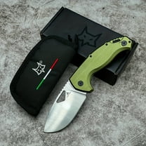 SK02 Folding Knife - Heavy-Duty D2 Steel Blade, Lightweight Aluminum Handle with Sheath, Ergonomic Tactical EDC Knife for Camping, Survival, Gift for Men