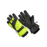 SK1009, Boys Premium Ski Glove, 3M Thinsulate Lined, Hi Viz Yellow/Black (One Size Fits Most)