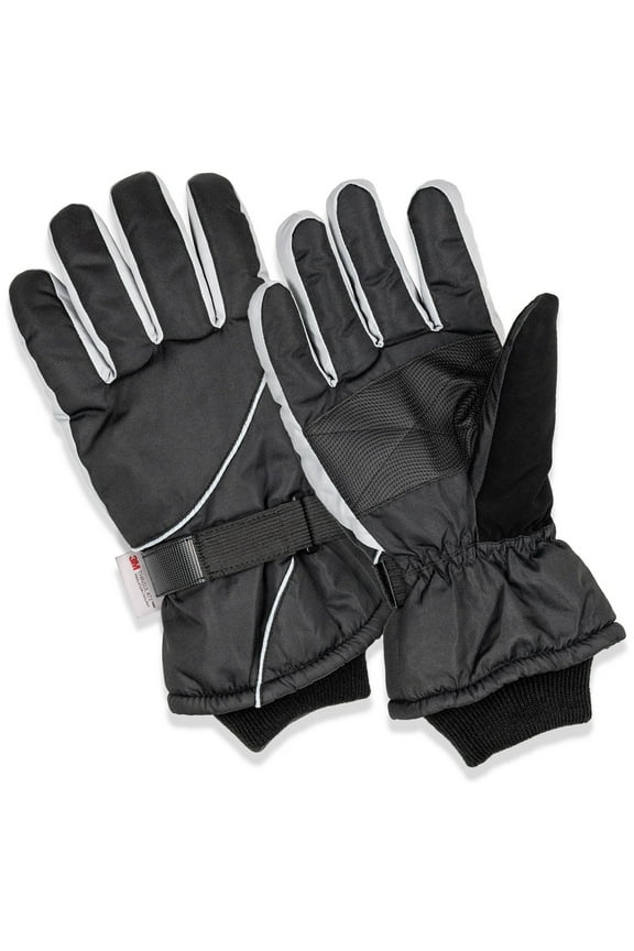 SK1012, Adult Men's Premium Ski Gloves with Reflective Strip