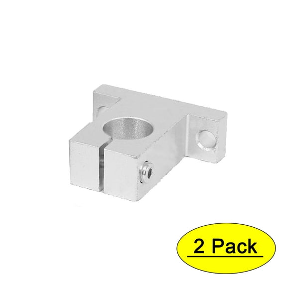 SK16 16mm Shaft Inner Diameter Rail Linear Motion Guide Support Silver Tone 2pcs