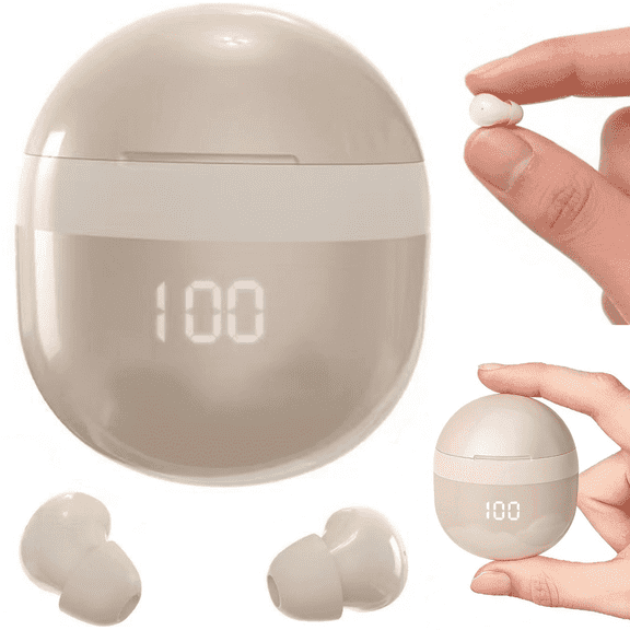 Invisible Mini Earbuds Wireless Bluetooth Small Headphones Low Profile Micro Smallest Tiny Discreet Hidden Headphones for Work Invisible Sleep Wireless Earphone for Small Ear Canals