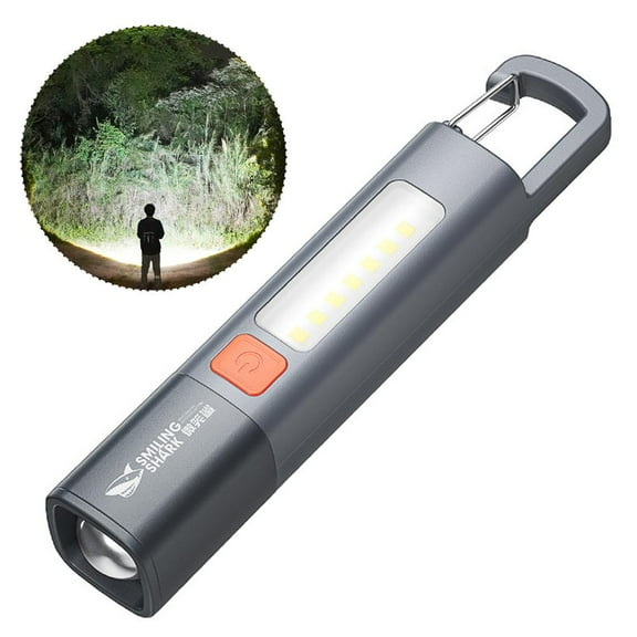 SK40 Tactical Flashlight 3200 Lumens, Rechargeable EDC Flashlight with 580 Meters Long Throw, Dual Switches LED Flash Light Spotlight for Camping Hiking Hunting Searching
