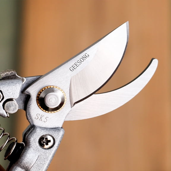 SK5 Curved Blade Bypass Pruning Shears Anti-slip Red Grip Garden Secateurs