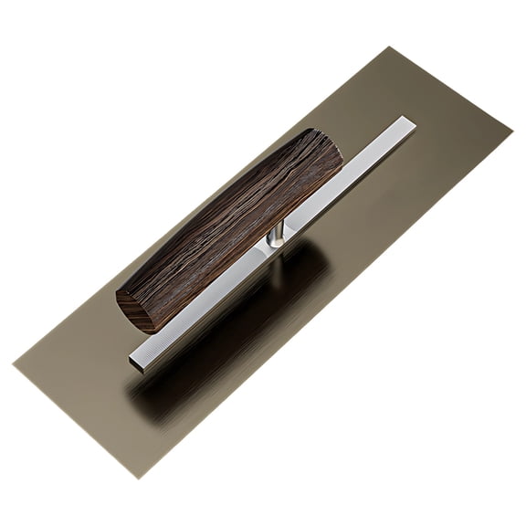 SK5 Steel Drywall Trowel, 11.8 Inch, 0.5 mm Thick, Wing Wood Handle for Smooth Wall Finishing, Plastering, Insulation