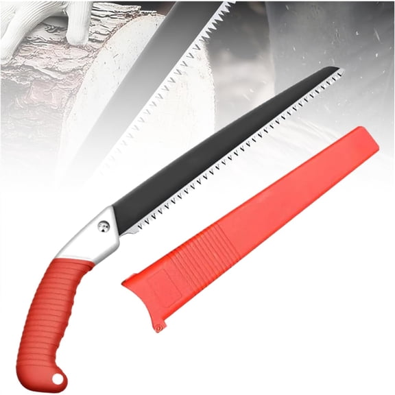 SK5 Steel Pruning Saw with Sheath - Lightweight Hand Saw for Tree Trimming & Wood Cutting, Ergonomic Grip, Curved Blade, 270mm Fast Cutting Garden Tool P