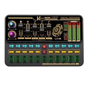 Eccomum SK500 Portable Live Sound Voice Changer Device Audio Mixer Built-in Multiple Sound Effects Rechargeable Battery BT Connection for Smartphone Computer Live Streaming Online Singing Chatting