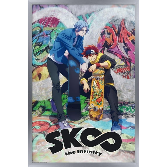 SK8 THE INFINITY - Reiki And Langa Wall Poster, 22.375" x 34" Framed