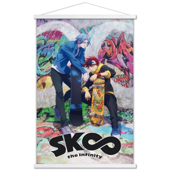 SK8 THE INFINITY - Reiki And Langa Wall Poster with Magnetic Frame, 22.375" x 34"